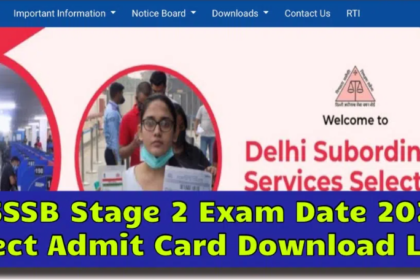 DSSSB Stage 2 Exam Date