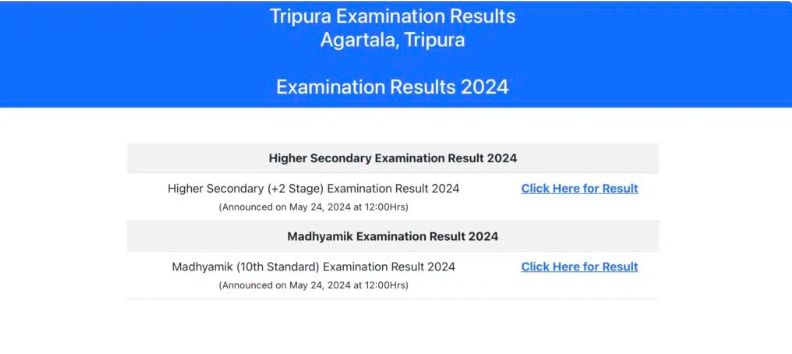 TBSE Class 10th and 12th Result
