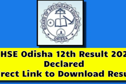 CHSE Odisha 12th Result