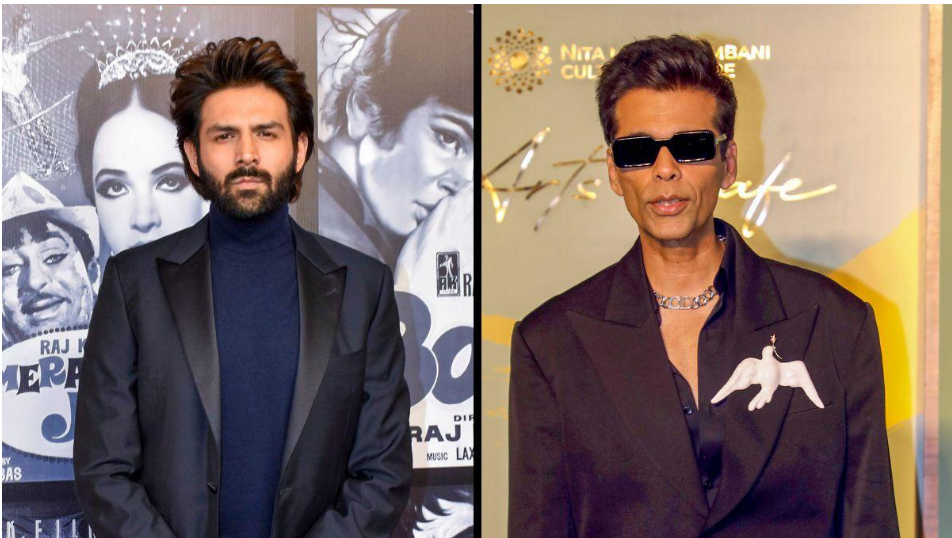 Kartik Aaryan and Karan Johar