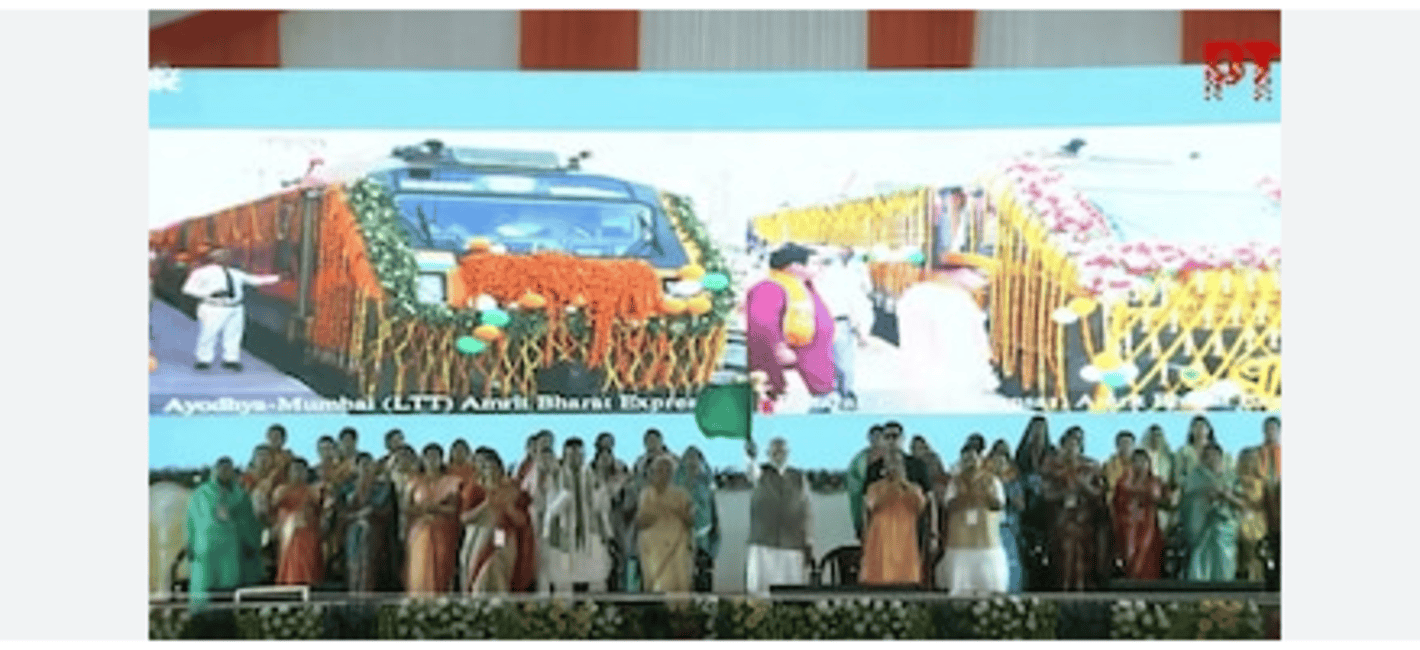 PM Flags Off Two Amrit Bharat Trains